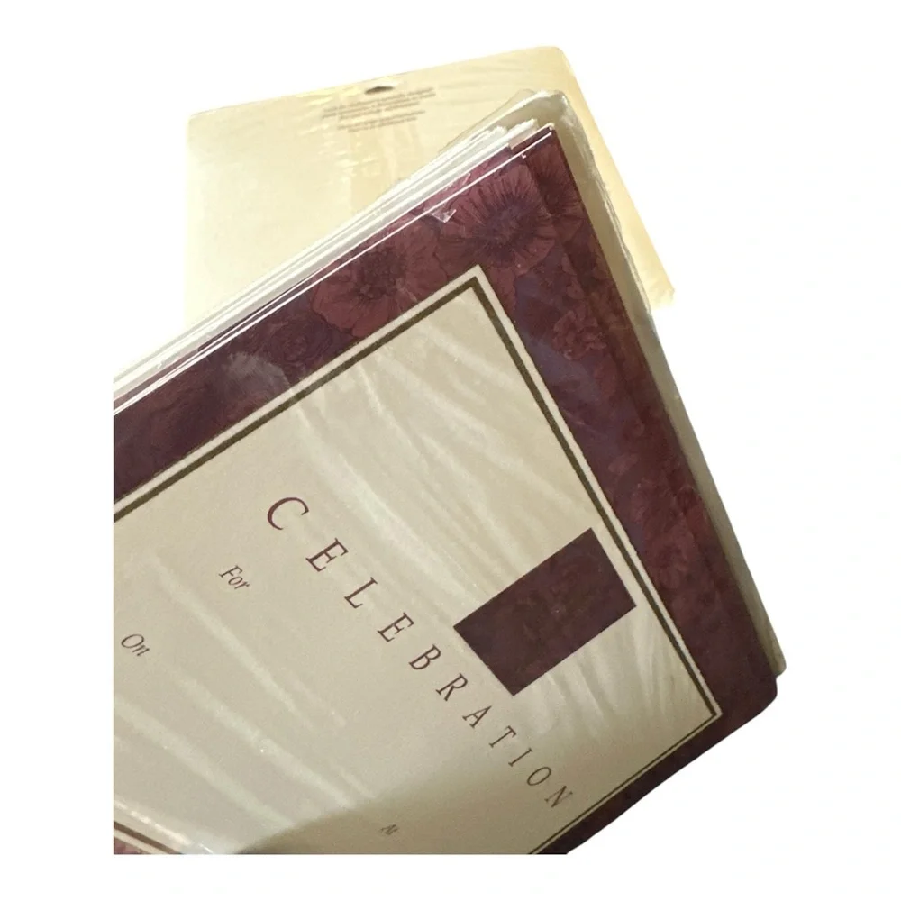 Vintage Hallmark A Monogram Celebration Invitations Sealed Burgundy 90s-2000s(2)